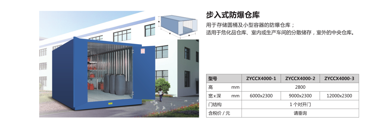 步入式防爆倉庫