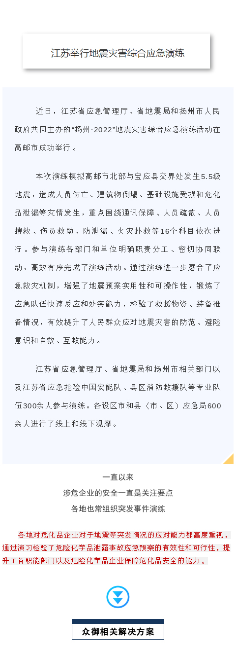 【解決方案】涉危企業如何應對地震等突發事件？(圖1)