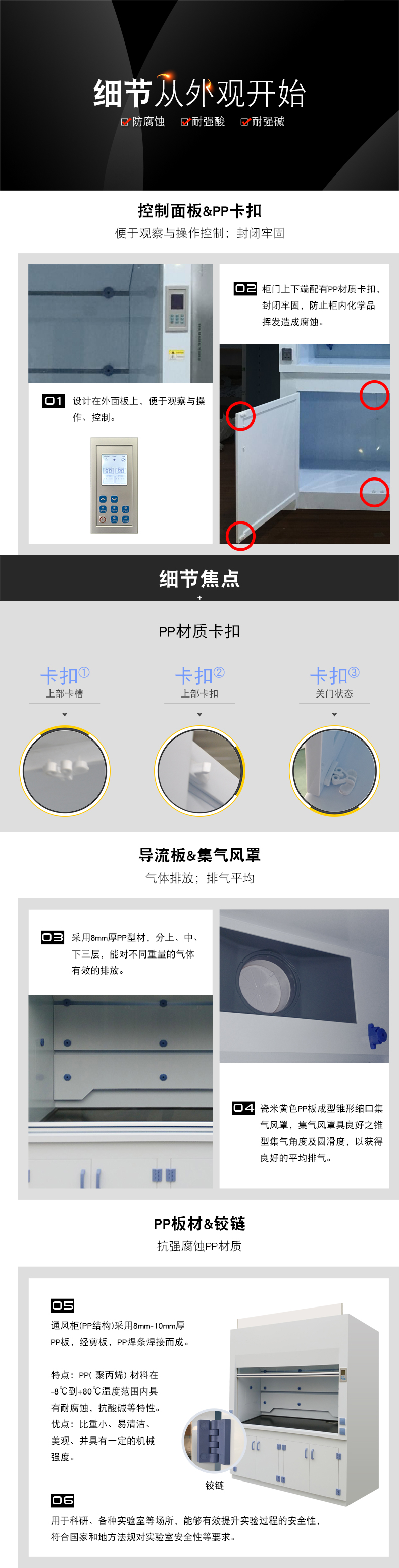 PP通風(fēng)柜、實(shí)驗(yàn)室通風(fēng)柜 - ZYTP系列(圖3)